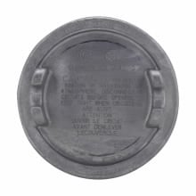 Eaton Crouse-Hinds series Condulet GUA surface cover, 5" cover opening diameter, Copper-free aluminum, 12 thread pitch