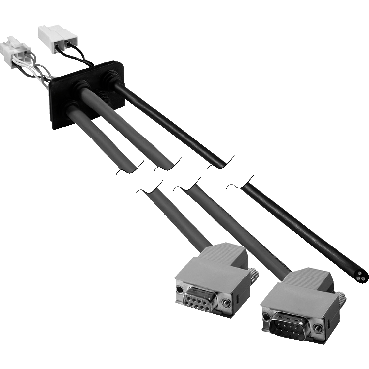 pre-assembled cable kit for fieldbus interfaces and power supply - CANopen - 3 m