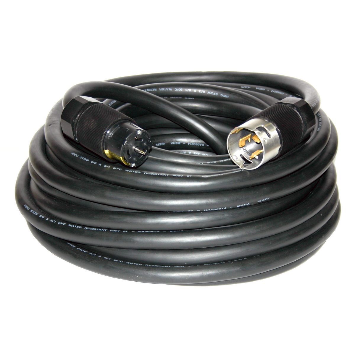 Temporary Power Products, Distribution Boxes, Cable Sets and Receptacles, Cable, 50A, 100'