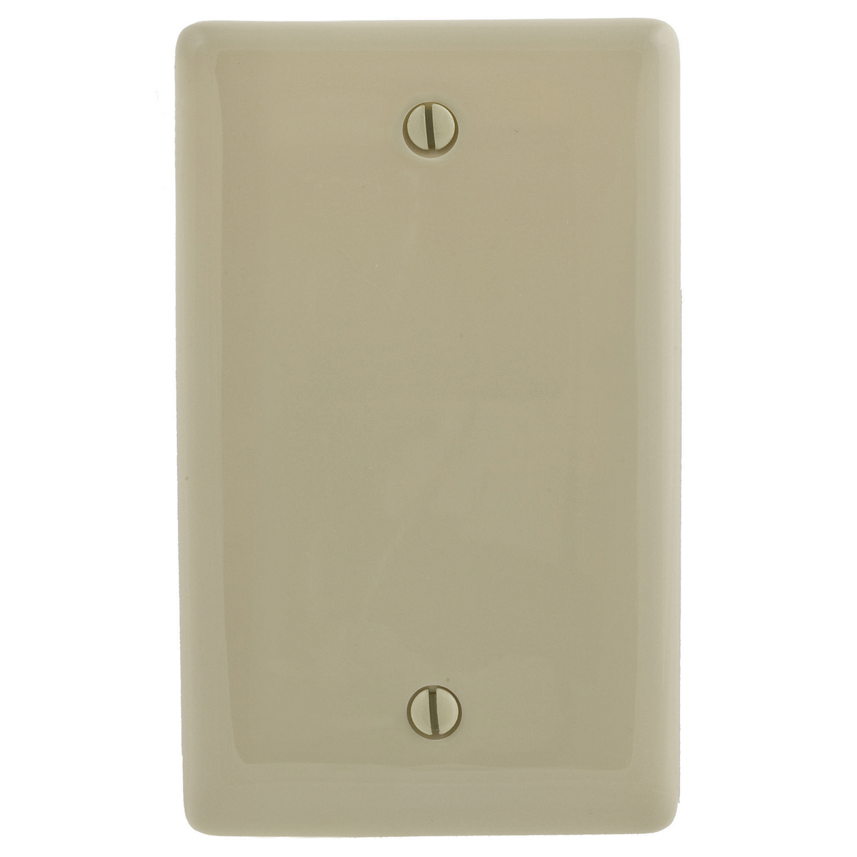 Wallplates and Box Covers, Wallplate, Nylon, 1-Gang, Blank, Box Mount, Ivory