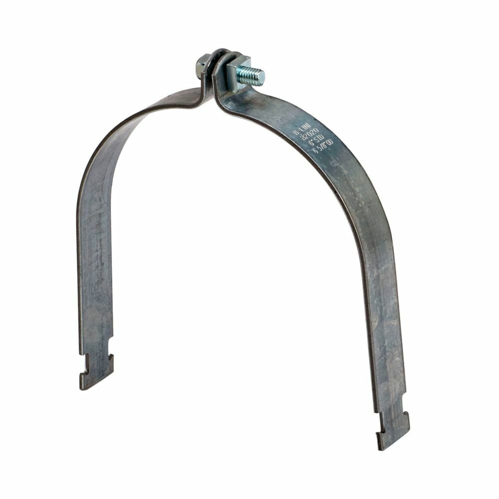 Eaton B-Line series pre-assembled O.D. pipe and conduit clamp, 0.1015" H x 5.8430" L x 1.25" W, Aluminum