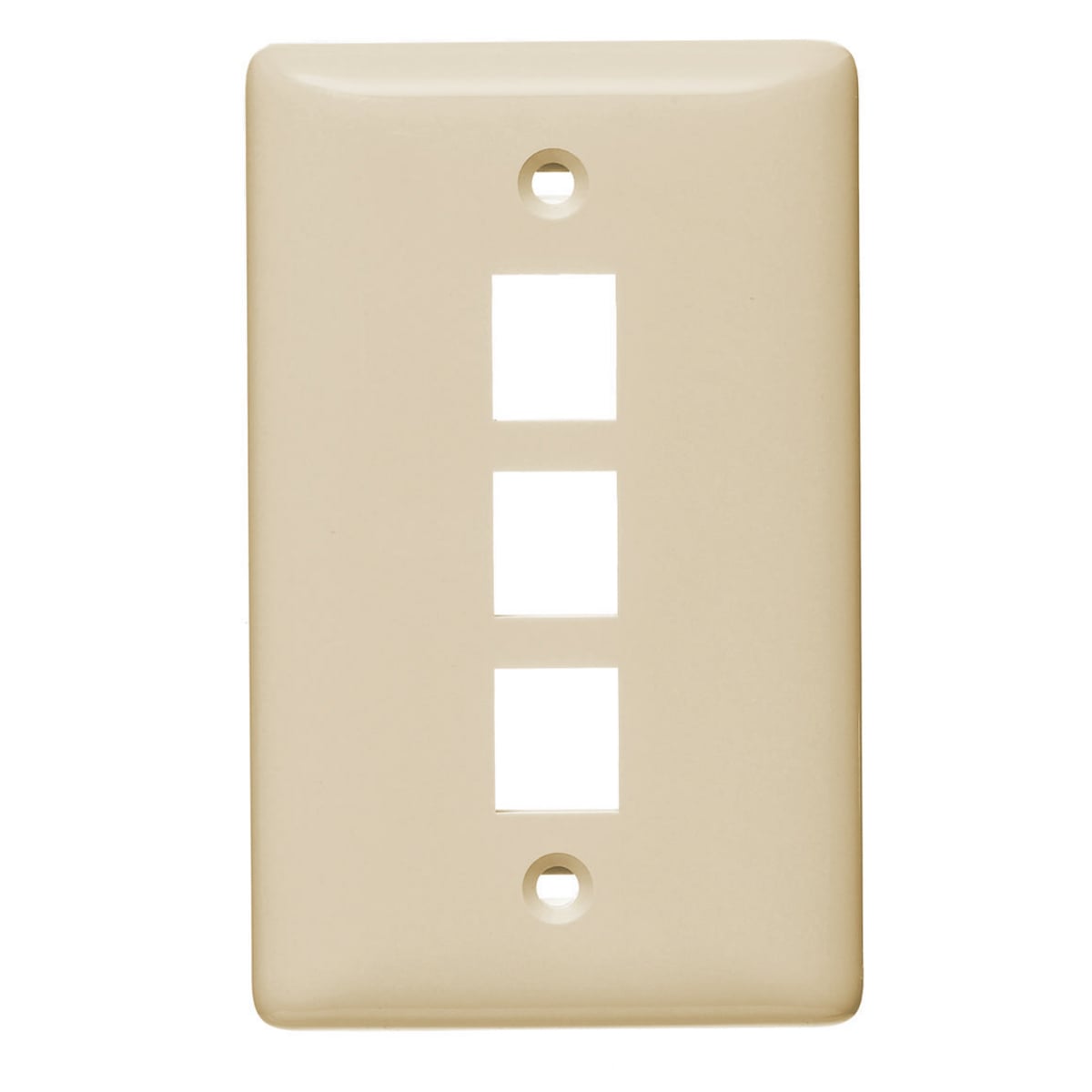 NetSelect Products, Wall, Without Label, 1-Gang, 3-Port, Light Almond