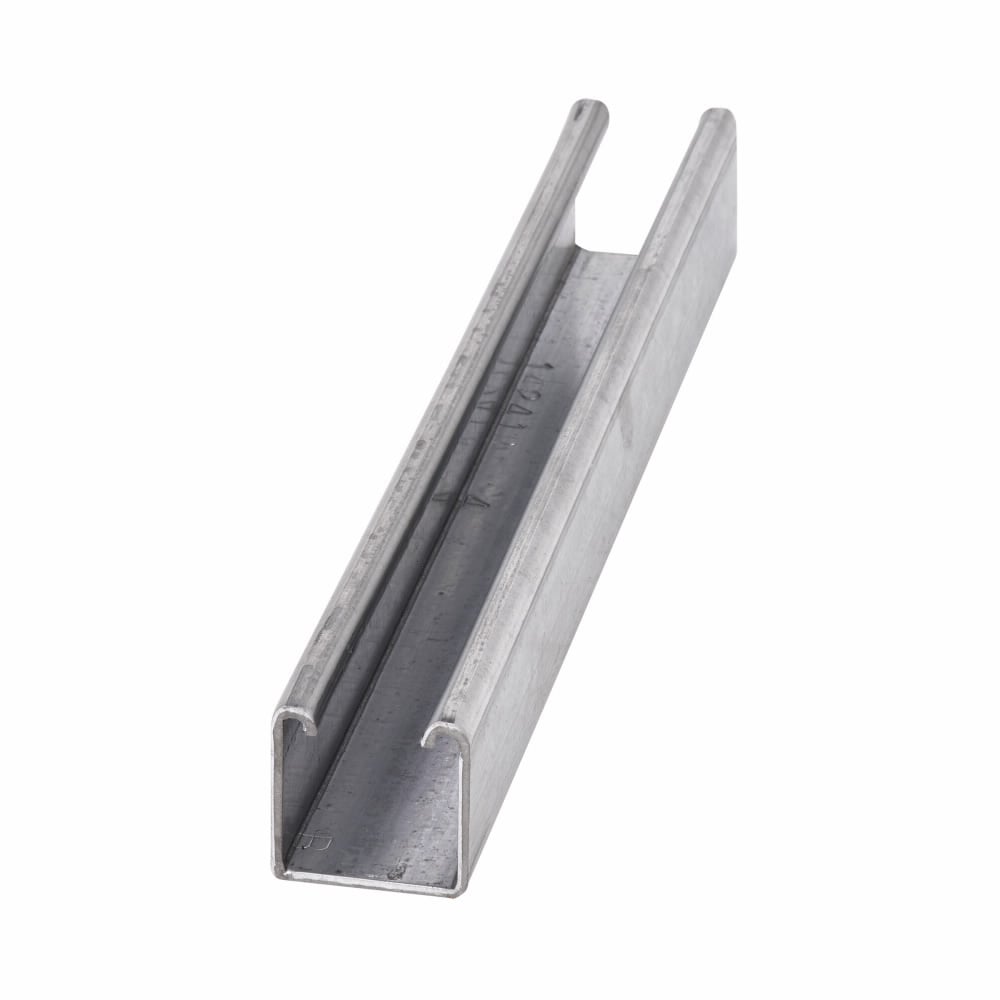 Eaton B-Line series strut channel, 1.62" H x 120" L x 1.62" W, Steel, Stainless steel type 304, 12 Gauge