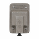 Eaton Crouse-Hinds series DS raintight snap switch cover, Cast aluminum, Single-gang, Gasket, For standard operation; marked ON-OFF handle, For general use snap switches