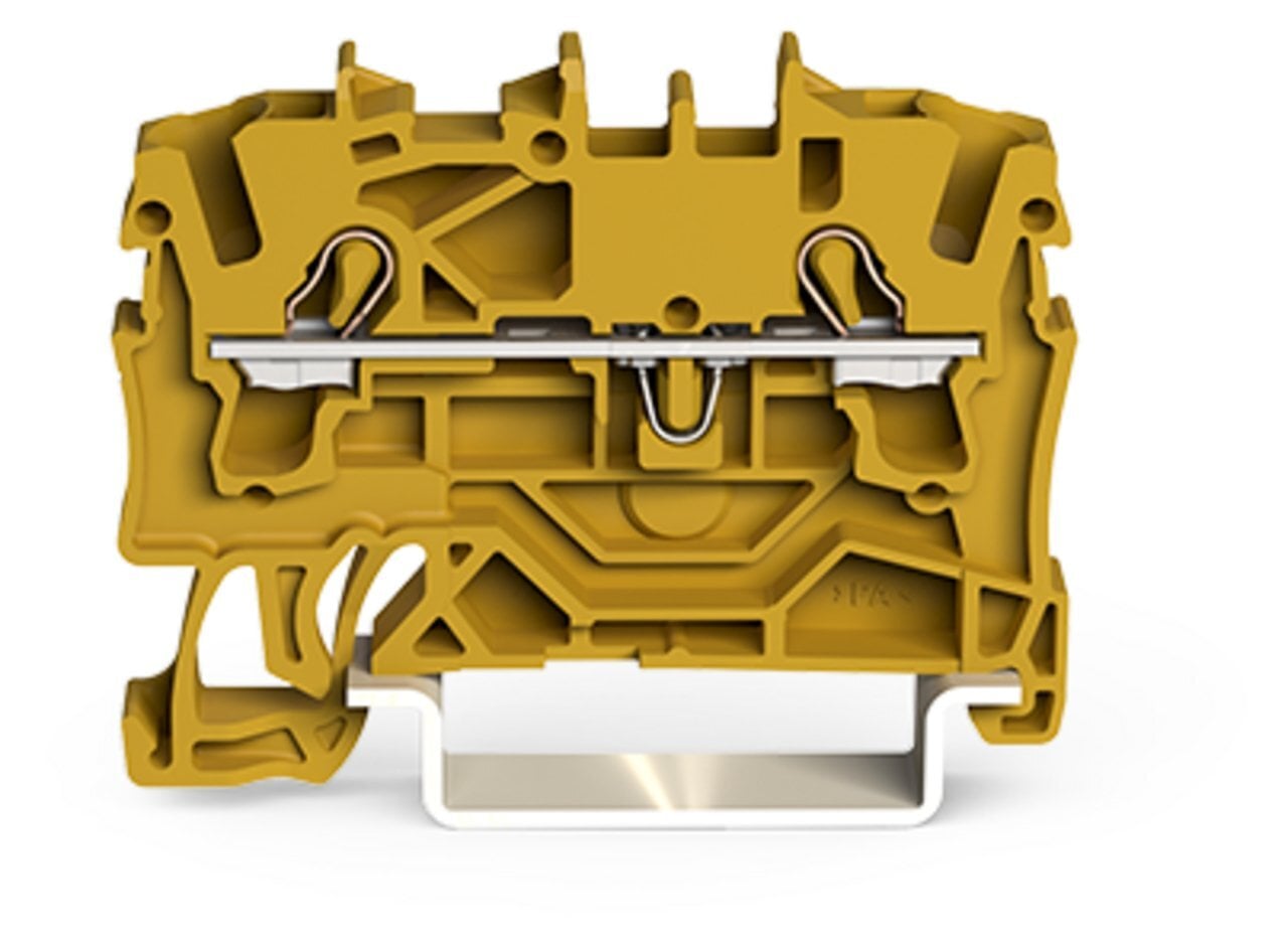 2-conductor through terminal block; 2.5 mm; suitable for Ex e II applications; side and center marking; for DIN-rail 35 x 15 and 35 x 7.5; Push-in CAGE CLAMP; 2,50 mm; yellow