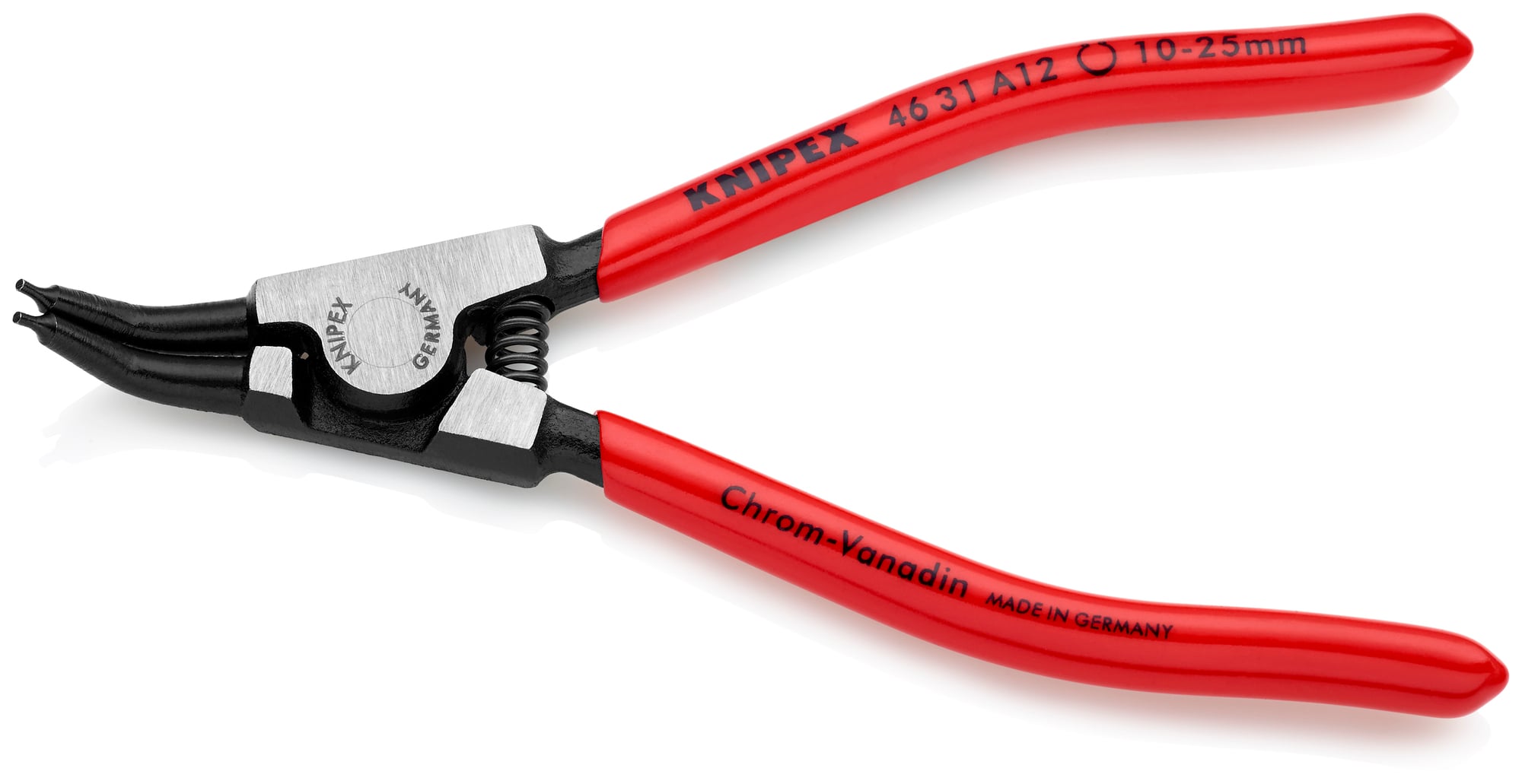 External 45° Angled Snap Ring Pliers-Forged Tips, 5 1/4 in., Plastic coating, 3/64 in. Tips, Buk
