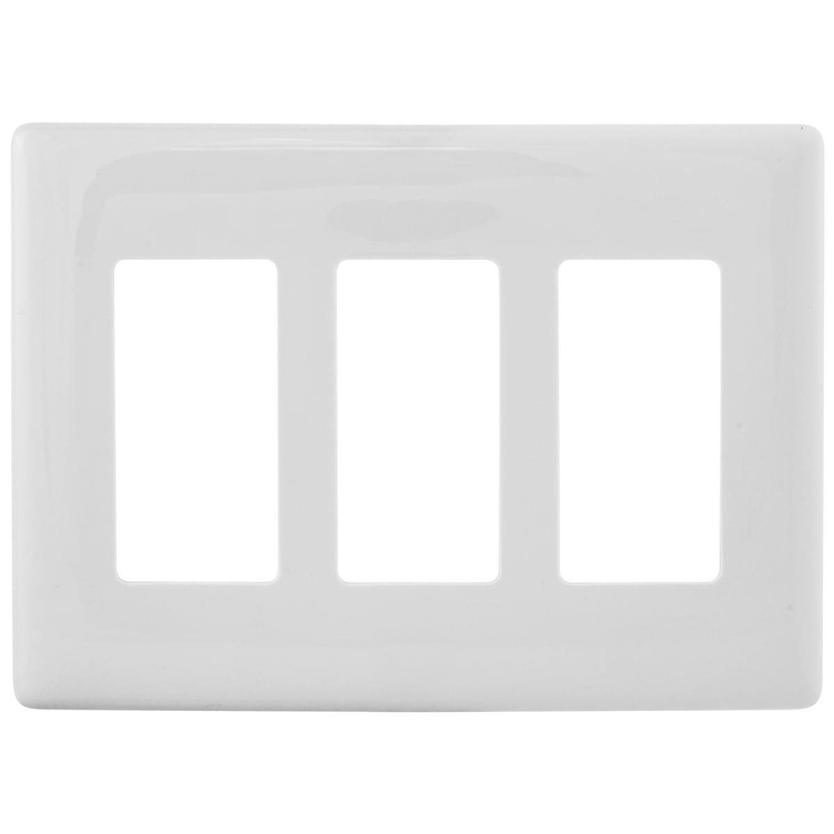 WALLPLATE 3G DEC SNAP-ON, WHITE