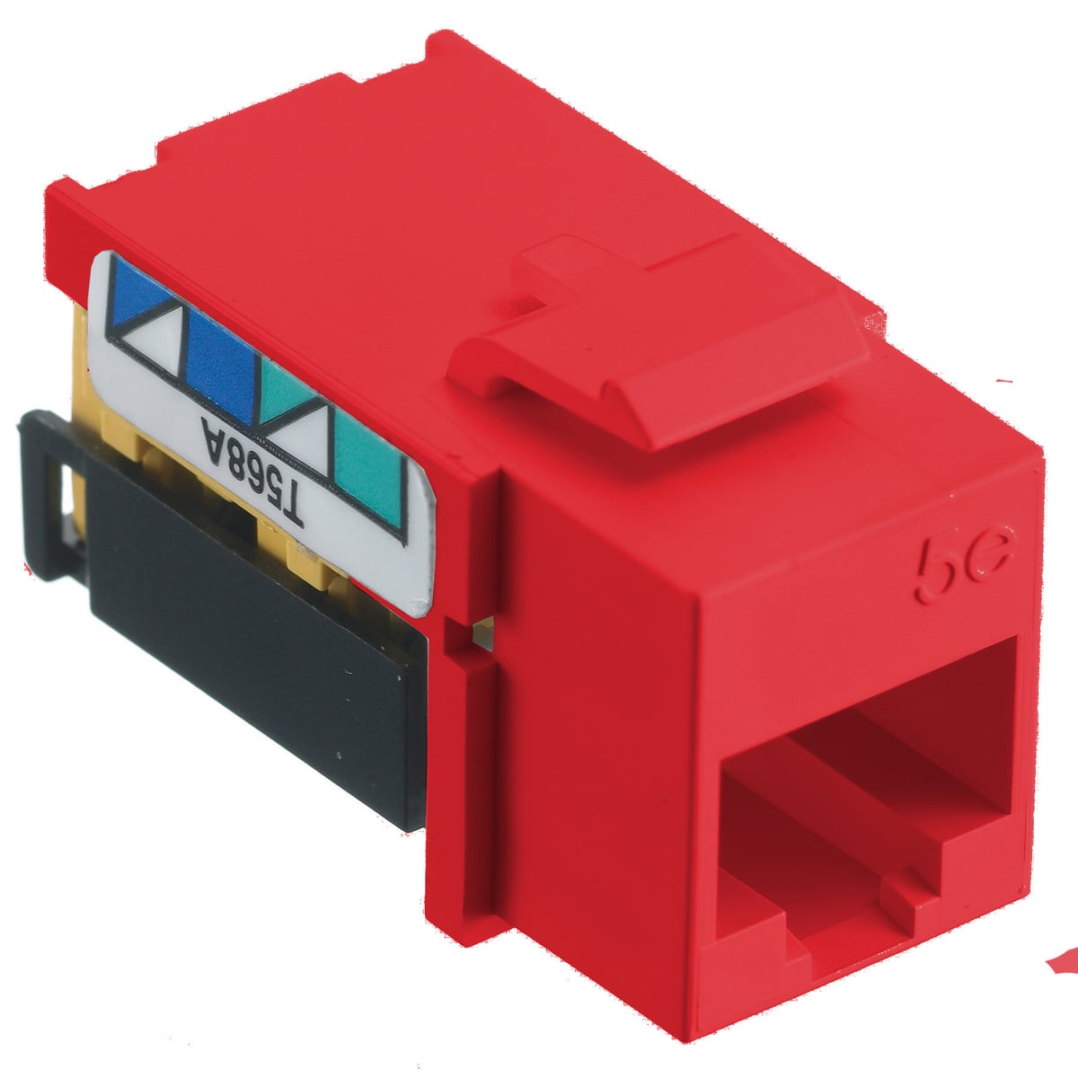 Net Select, Jack, Cat5e, 8-Position, Universal A/B, Red