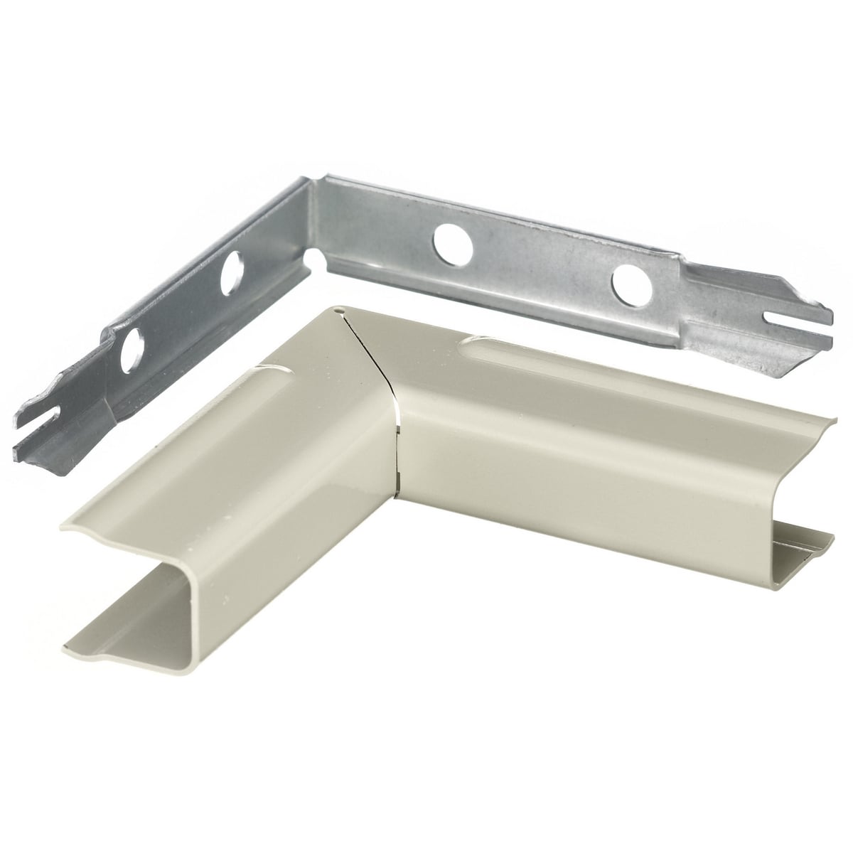Metal Raceway, Internal Elbow, HBL700/750 Series, Ivory