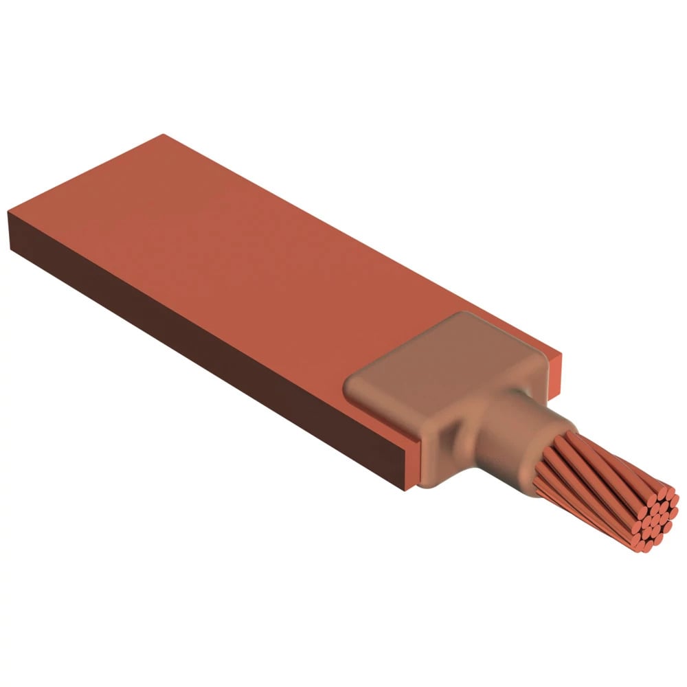 Cable to Lug or Busbar, LA, 1/8" x 1", 3/0 Concentric