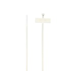 Identification Cable Tie, Natural Polyamide (Nylon 6.6) for Temperatures up to 85 Degrees Celsius (185 F) for Indoor Applications, Length of 211mm (8.3 Inches), Width of 2.3mm (0.09 Inches), Thickness of 1mm (0.04 Inches), Marking Pad Size of 25mm (1 Inch) x 7.6 (0.3 Inch), Tensile Strength Rating of 80 Newtons (18 Pounds)