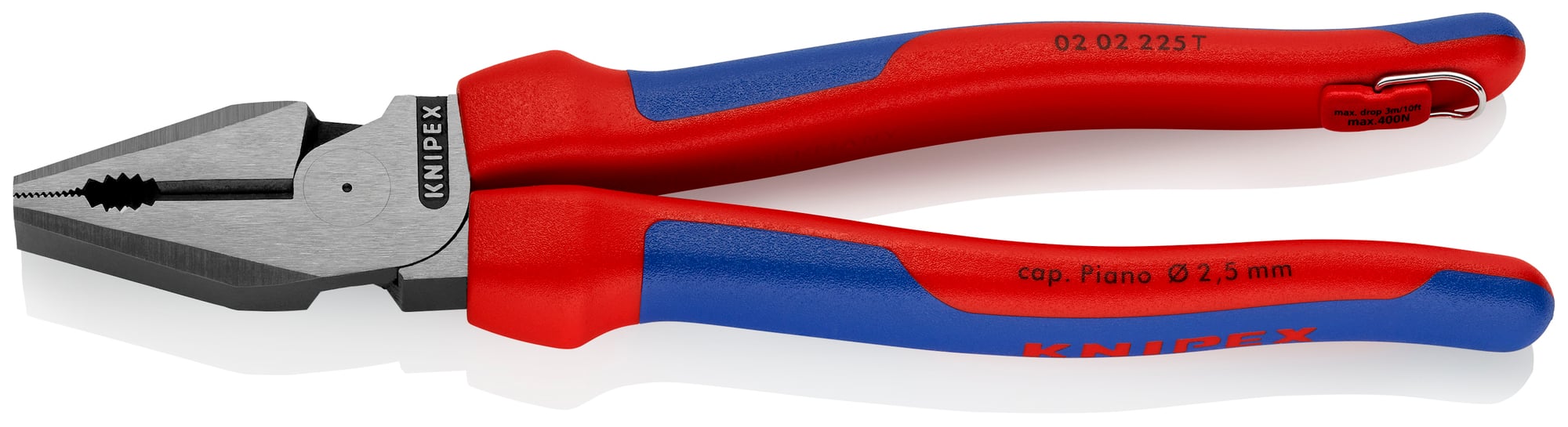 High Leverage Combination Pliers-Tethered Attachment, 9 in., Multi-Component