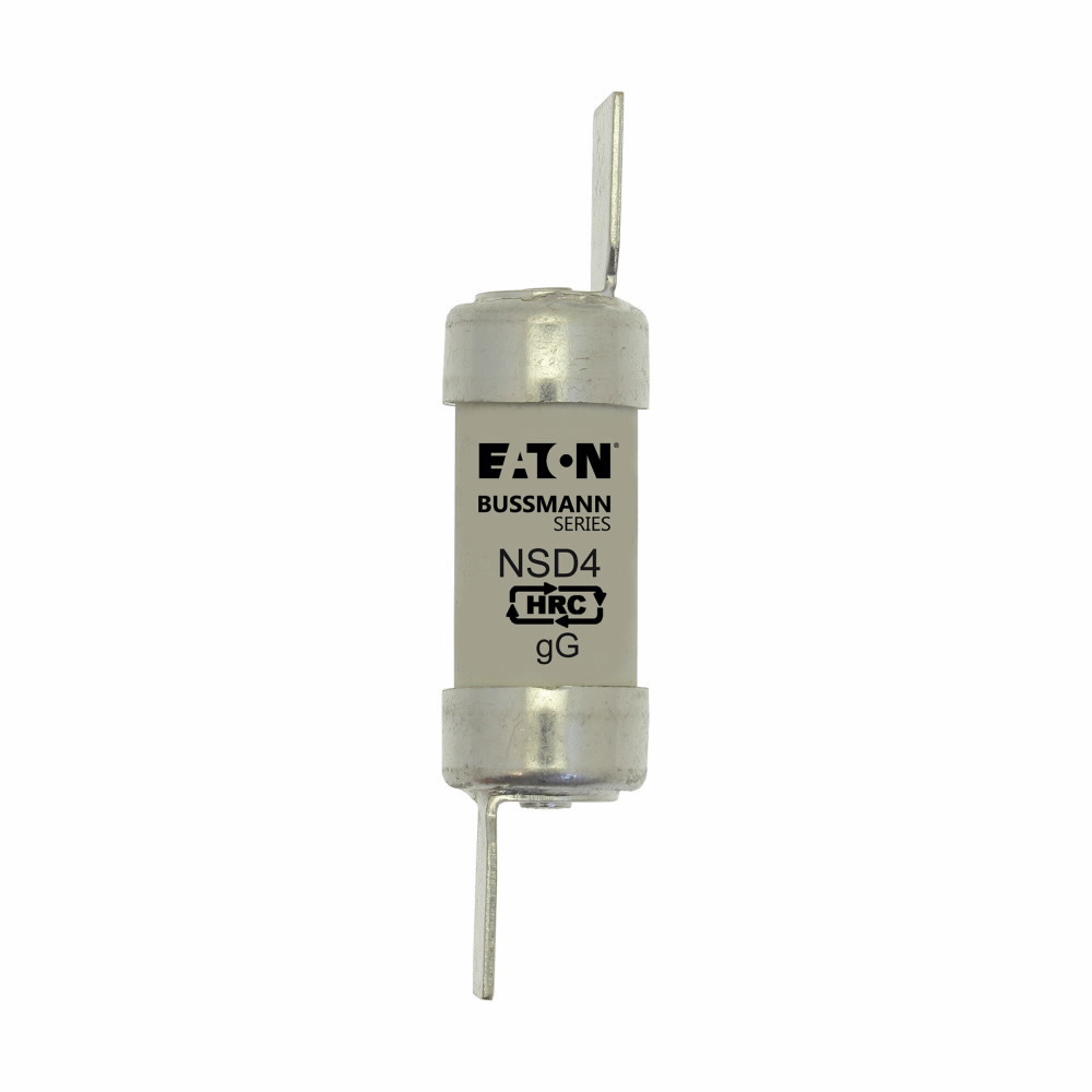 Eaton Bussmann series low voltage British standard fuse, 550V, 4A, 80 kAIC, None, fuse, Class C gL/gG, Offset Blade Tag, HRC