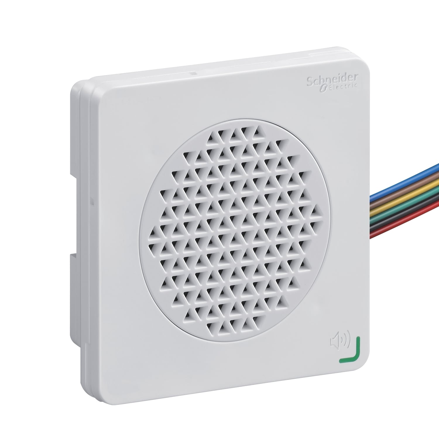 Editable voice alarms, Harmony XVS, white, mounting 96mm DIN rail, NPN, 12...24V DC