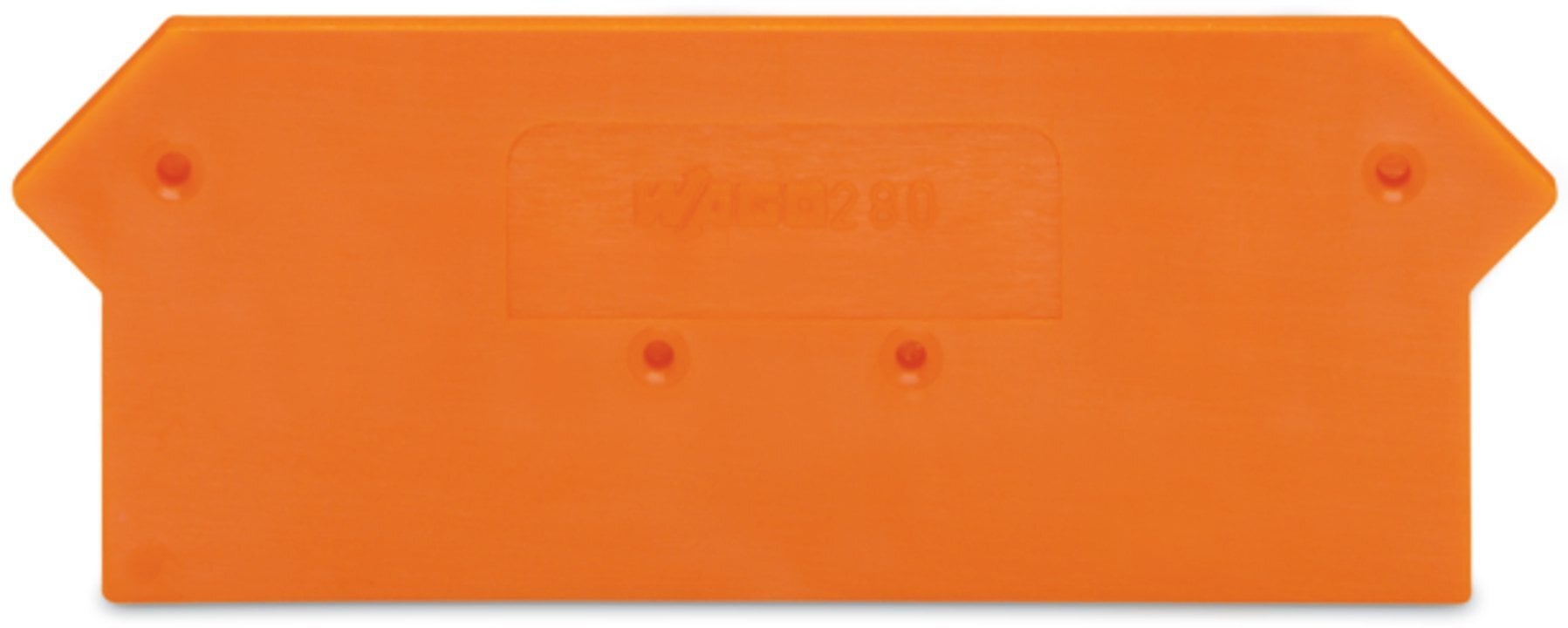 End and intermediate plate; 2.5 mm thick; orange