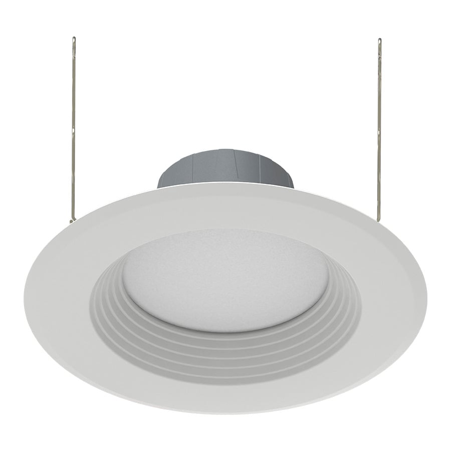 Resi 6in round 8w 725lm CRI90 5000k 120v White triac baffle