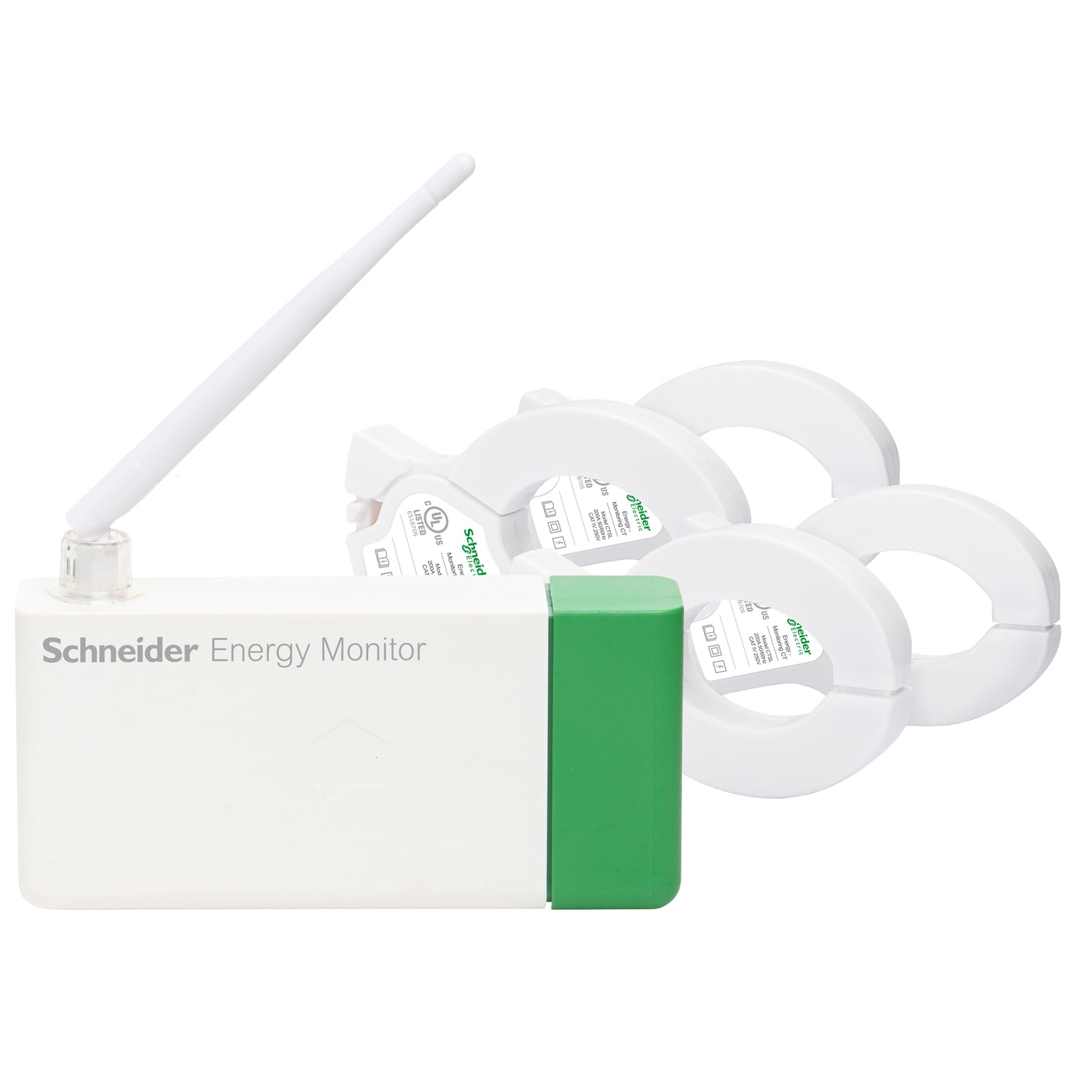 Monitor & control, Schneider Energy Monitor, WiFi, ethernet, Zigbee, 2 pairs of CTs