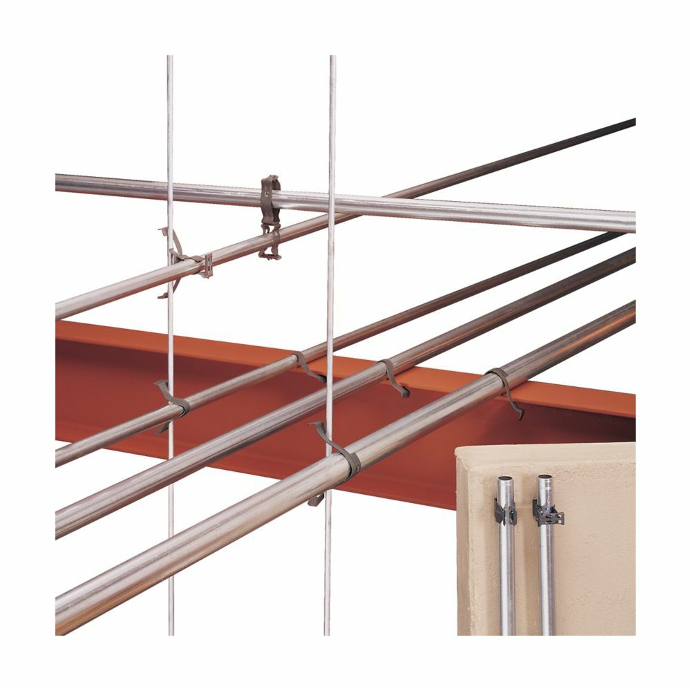 Eaton B-Line series conduit support fasteners, Beams, 1" Height, 1" Length, 1" Width, 0.082lbs, Conduit size: 1.25" EMT/Rigid, Conduit to beam fasteners, .5" Max mount size, 25 lbs load capacity