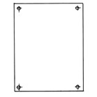 14 gauge steel white back panel, 10.75 Inches x 8.88 Inches