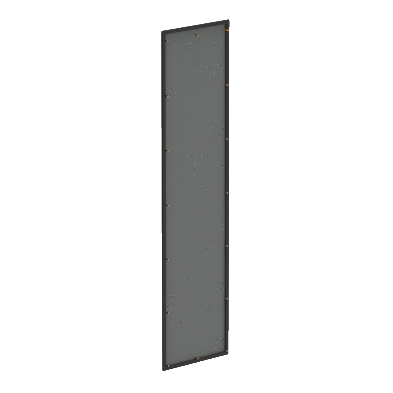 Universal Free-Stand Flat End Plate, 84.13x24.13, Gray, Steel