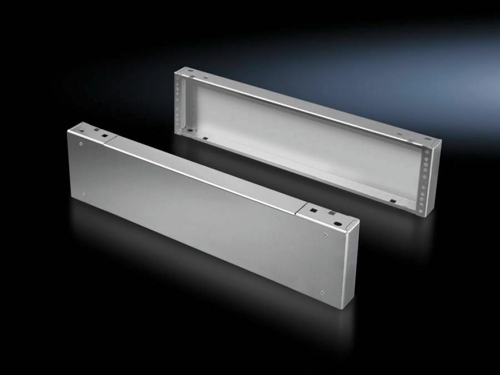 Base/plinth components, front and rear, 200 mm, Stainless steel for TS, SE