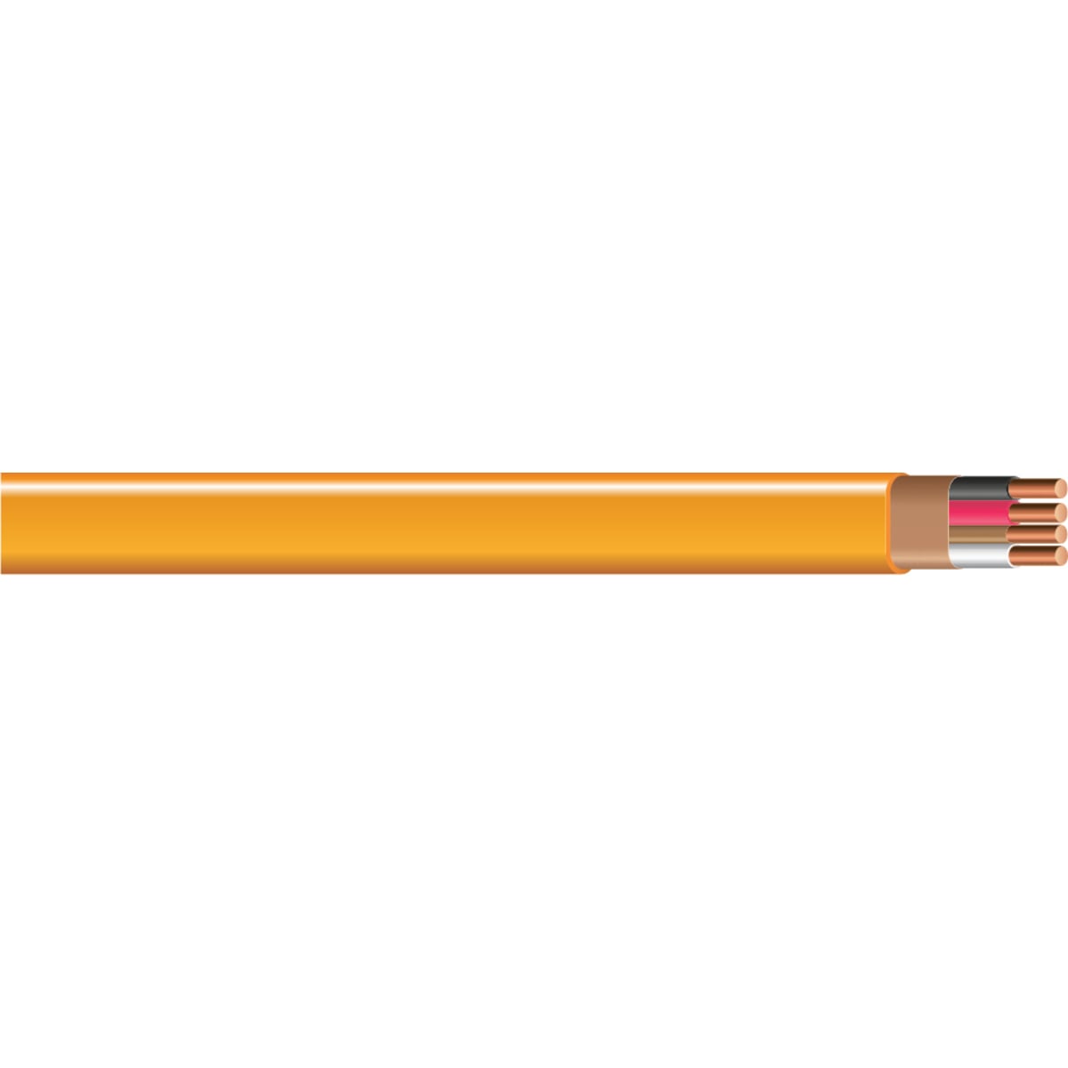 Nonmetallic-Sheathed Cable. 600 Volt. Copper Conductors. Color-Coded Jacket. SIMpull Jacket Designed for Easier Pulling.