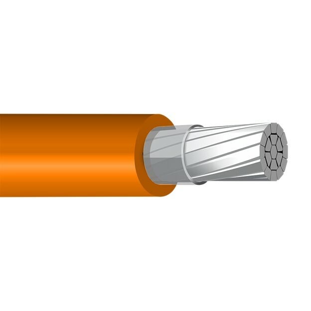 XHHW Cable, 400 KCMIL, Orange, Stranded, Aluminum Conductor, 2500 Foot Reel