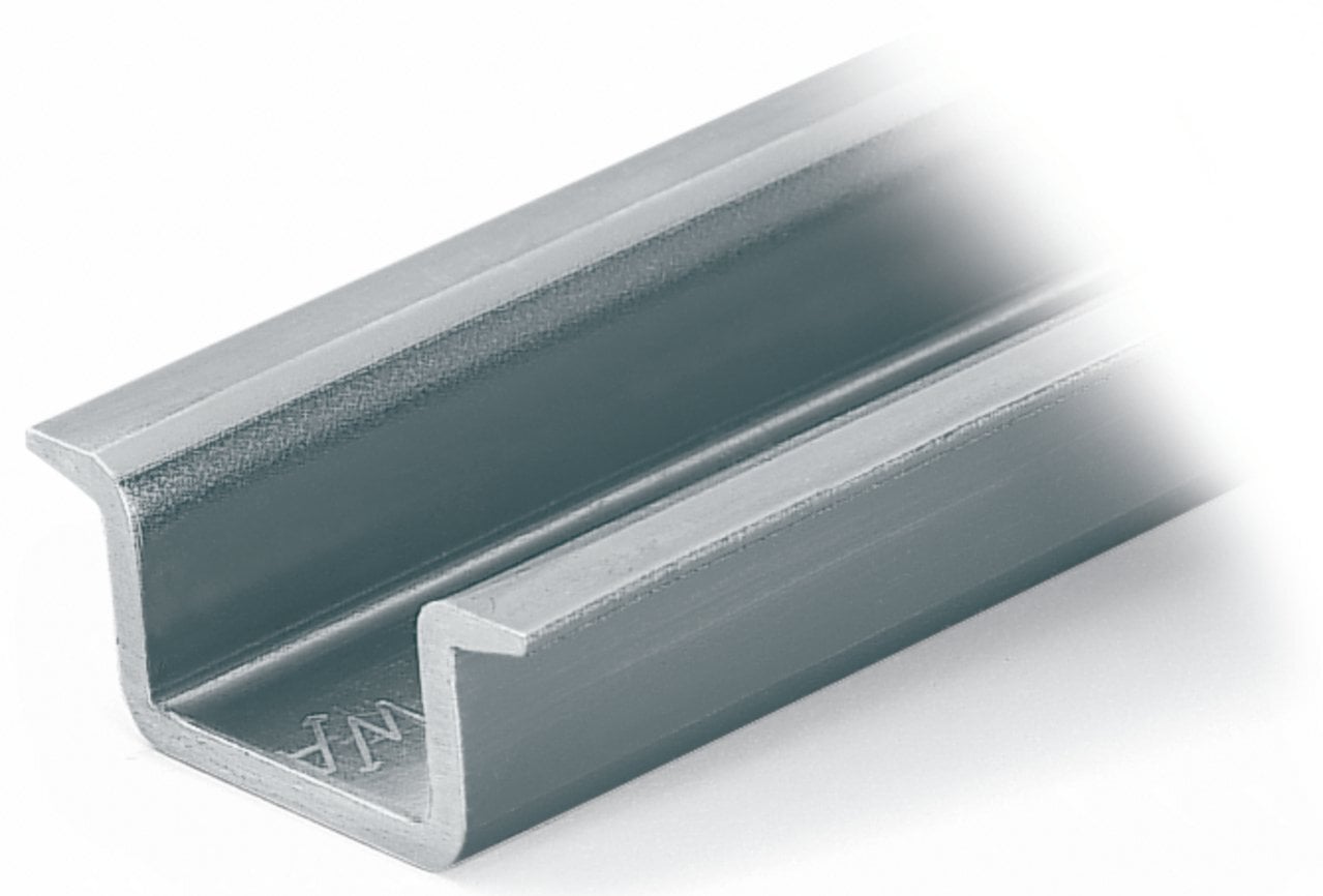 Steel carrier rail; 35 x 15 mm; 2.3 mm thick; 2 m long; unslotted; according to EN 60715