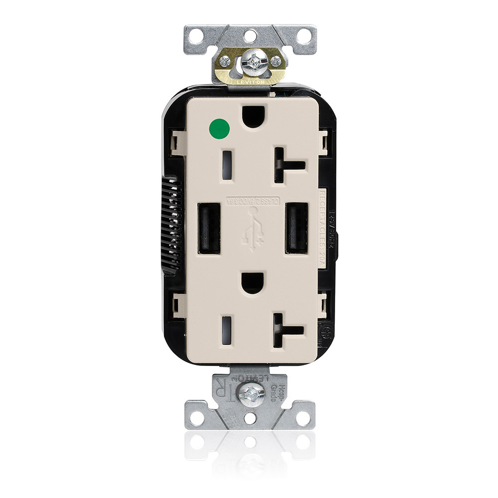 20A LEV-LOK USB TR HG OUTLET TYPE A-A