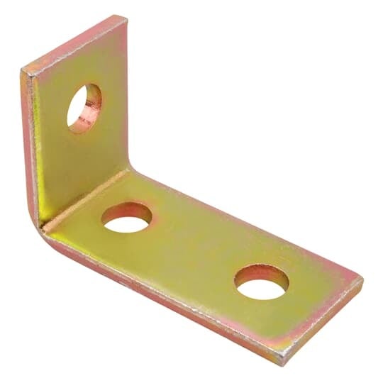 Fitting, 90 Degree, Height 4-1/8 Inches, Base Length 1-5/8 Inches, Hole Diameter 9/16 Inches on 1-7/8 Inch Centers, Hot-Dip Galvanized Steel