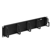 Five-Ring Horizontal Patch Cord Organizer, 2RU, 2-inch D-Rings