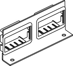 SS BRKT W/TWO ORT BEZELS