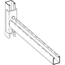 Eaton B-Line series clevis bracket, 5.37" H x 24" L x 1.62" W, Steel, DURA GREEN