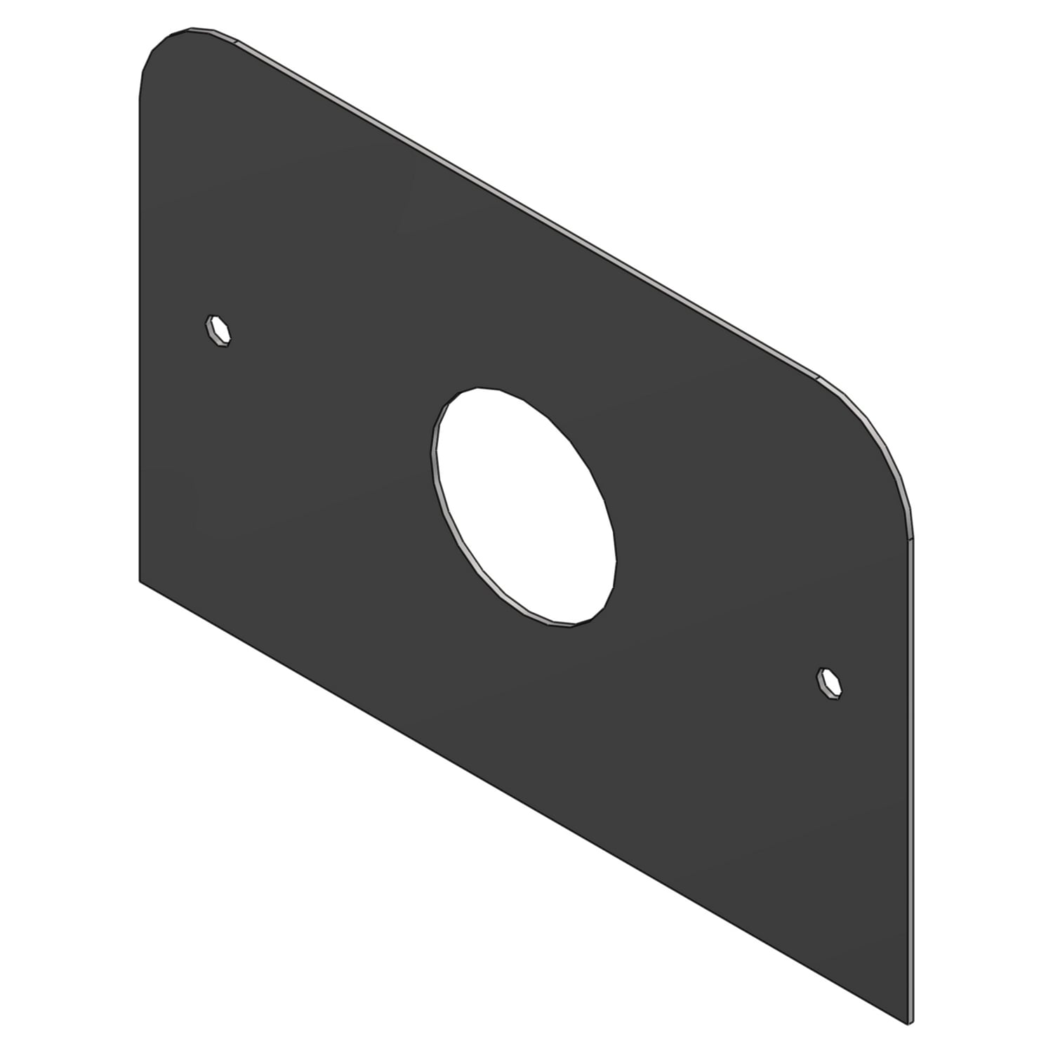 Device plate with 1 Inch. diameter hole.
