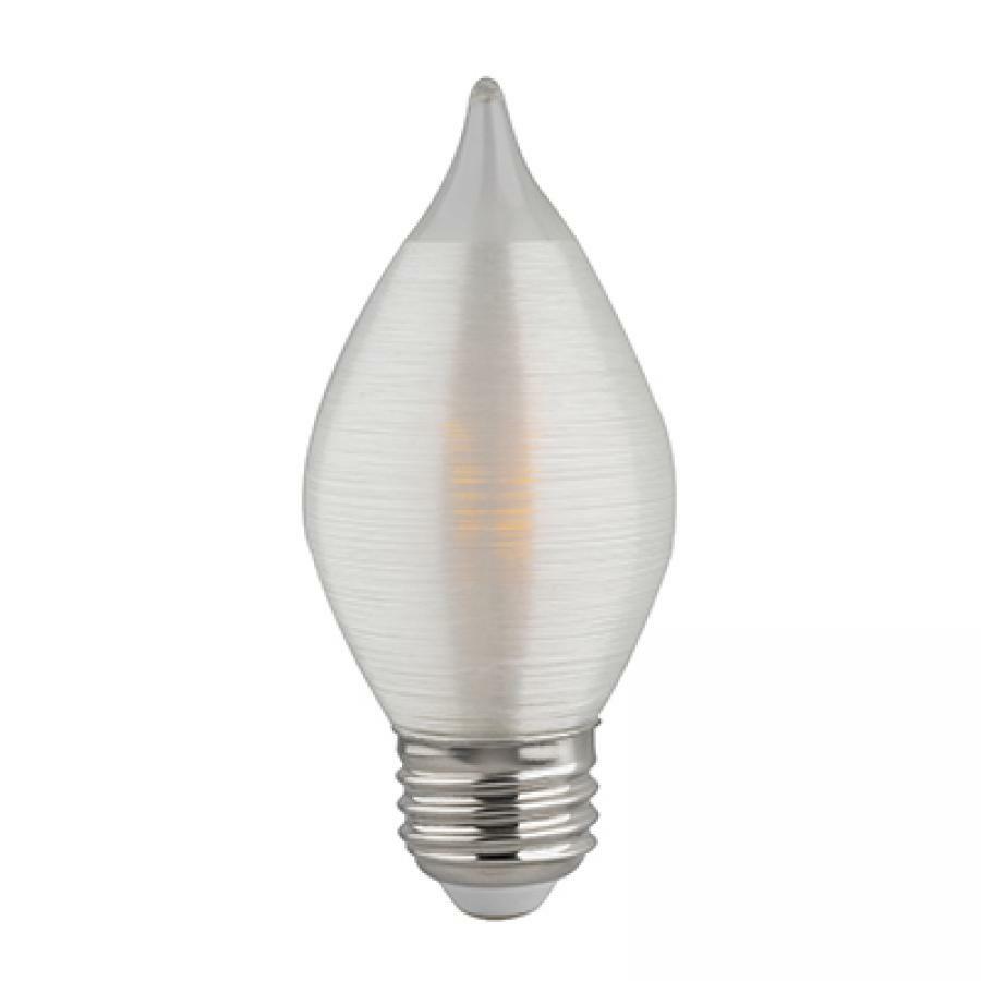 4 Watt C15 LED - Satin Spun - Clear - Medium Base - 2700K - 300 Lumens - 120 Volts