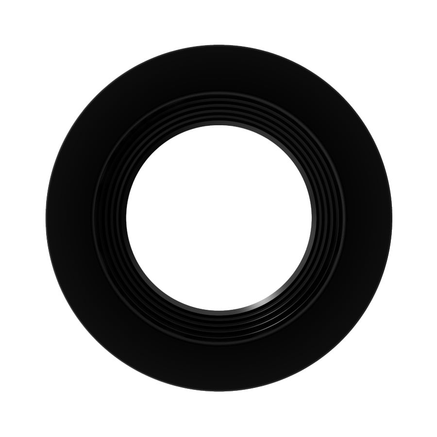 Recessed Retrofit Downlight Trim 4 Inches Round Baffle Black
