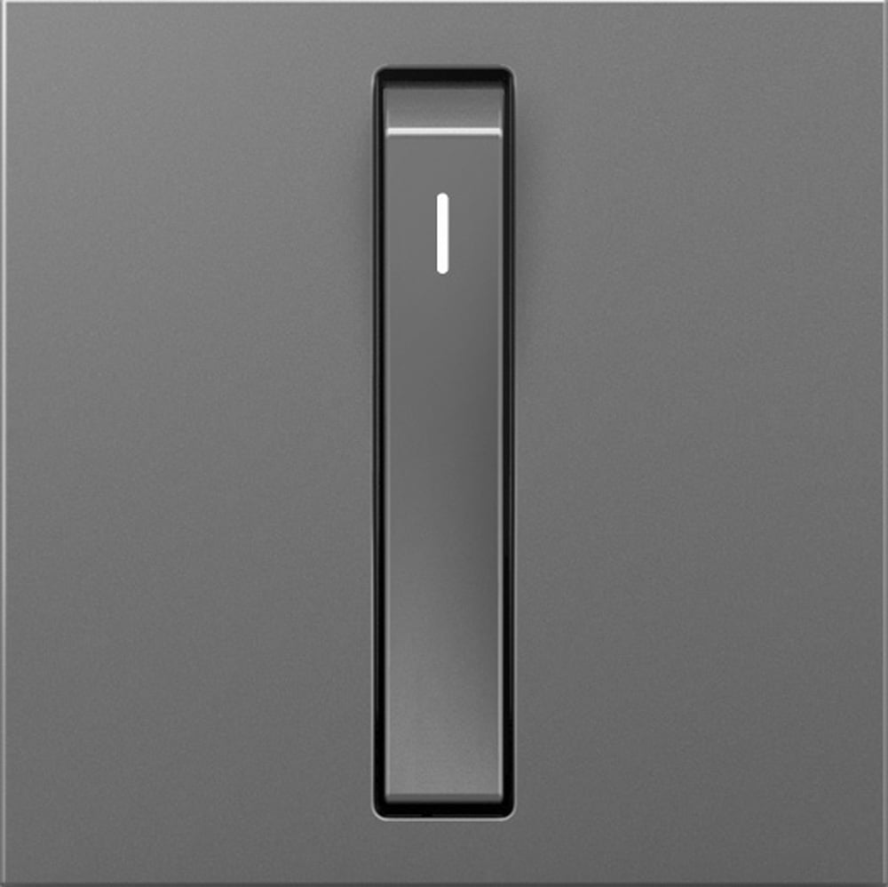 15A 120V Single Pole/3-Way 2-Module Whisper Switch, Magnesium