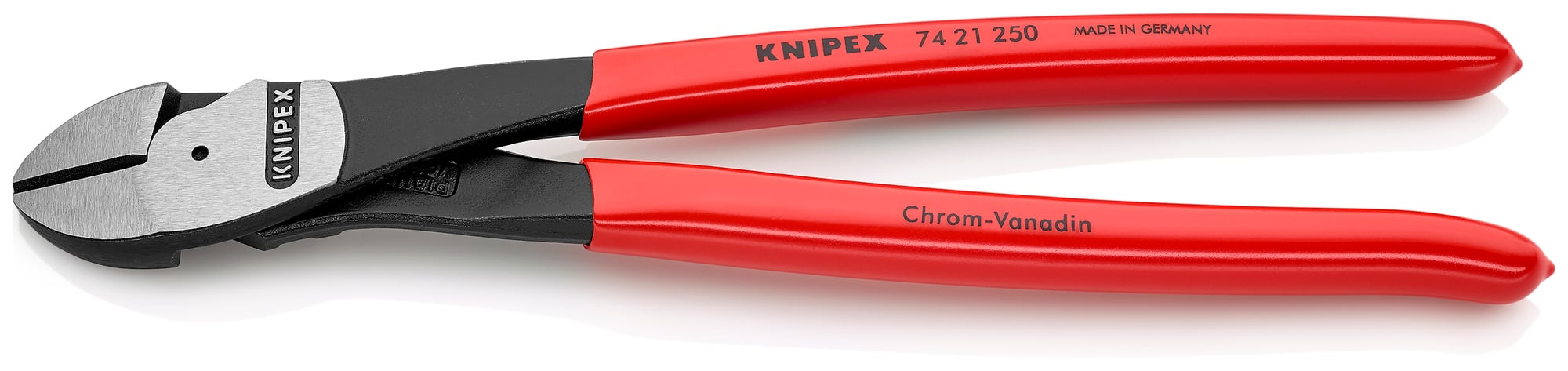 High Leverage 12&#xB0; Angled Diagonal Cutters, 10 in., Plastic Coating