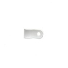 Plain Edge Cable Clamp, Natural Nylon 6.6 for Temperatures up to 85 Degrees Celsius (185 F), Width of 9.53mm (0.375 Inches), Thickness of 1.27mm (0.50 Inches), Hole Diameter of 4.3mm (0.170 Inches), #8 Screw Mounting with Closed Diameter of 6.3mm (0.25 Inches)