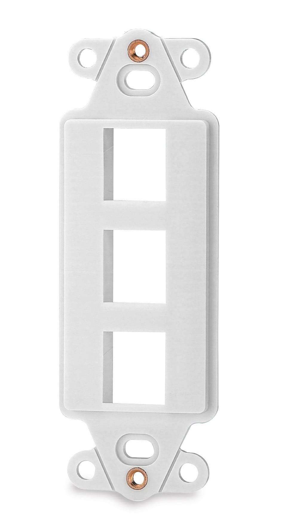 3-Port Decora Style Keystone Adapter, White