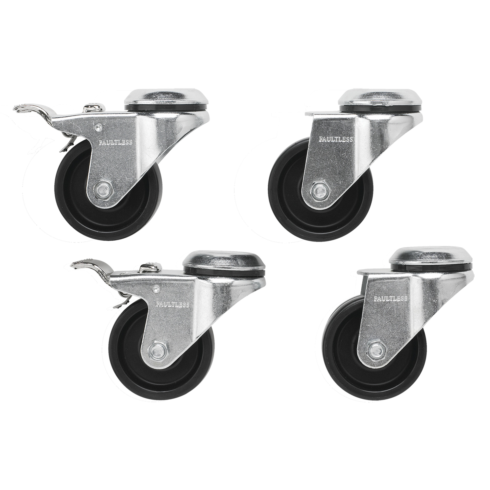 Caster Kit for ProLine Frames, 111x115x62mm, Galvanized, Mild Steel