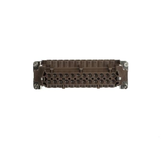 Female screw terminal insert. For use with T series, 24 contacts with ground.