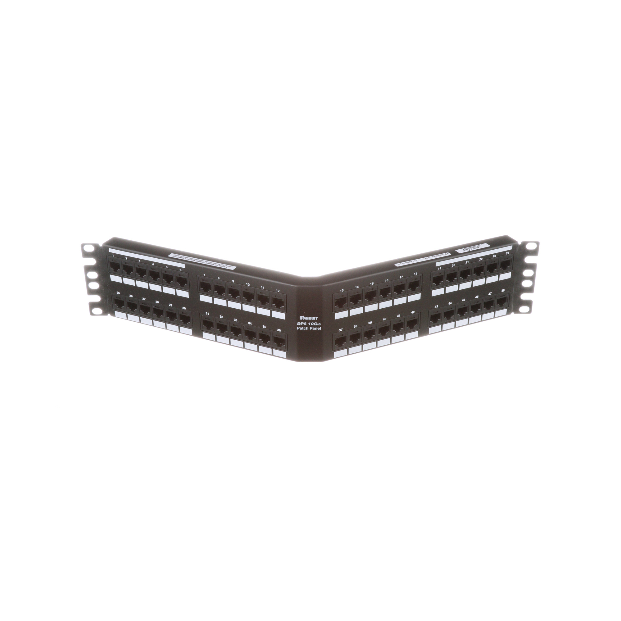 Punchdown Patch Panel, Cat 6A, Angled, 4