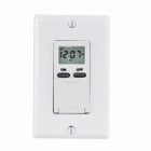 White  In-Wall Timers allow up to 14 ON/OFF events per week. The timer is Incandescent, Fluorescent, CFL and LED compatible.