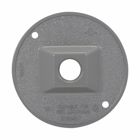 Eaton Crouse-Hinds series weatherproof lamp holder cover, Bronze, Die cast aluminum, (1) 1/2" outlet holes, 4" round