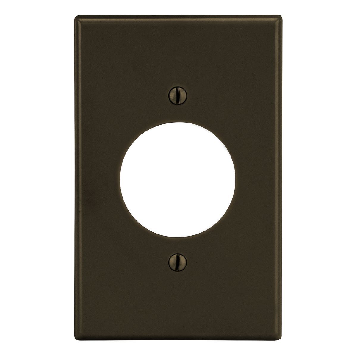 Wallplate, 1-Gang, 1.60" Opening, Brown