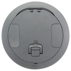Concrete Floorboxes, Recessed, CFB4G, CFB6G & CFB10G Series, Round Cover Assembly, Gray Powder Coat Finish