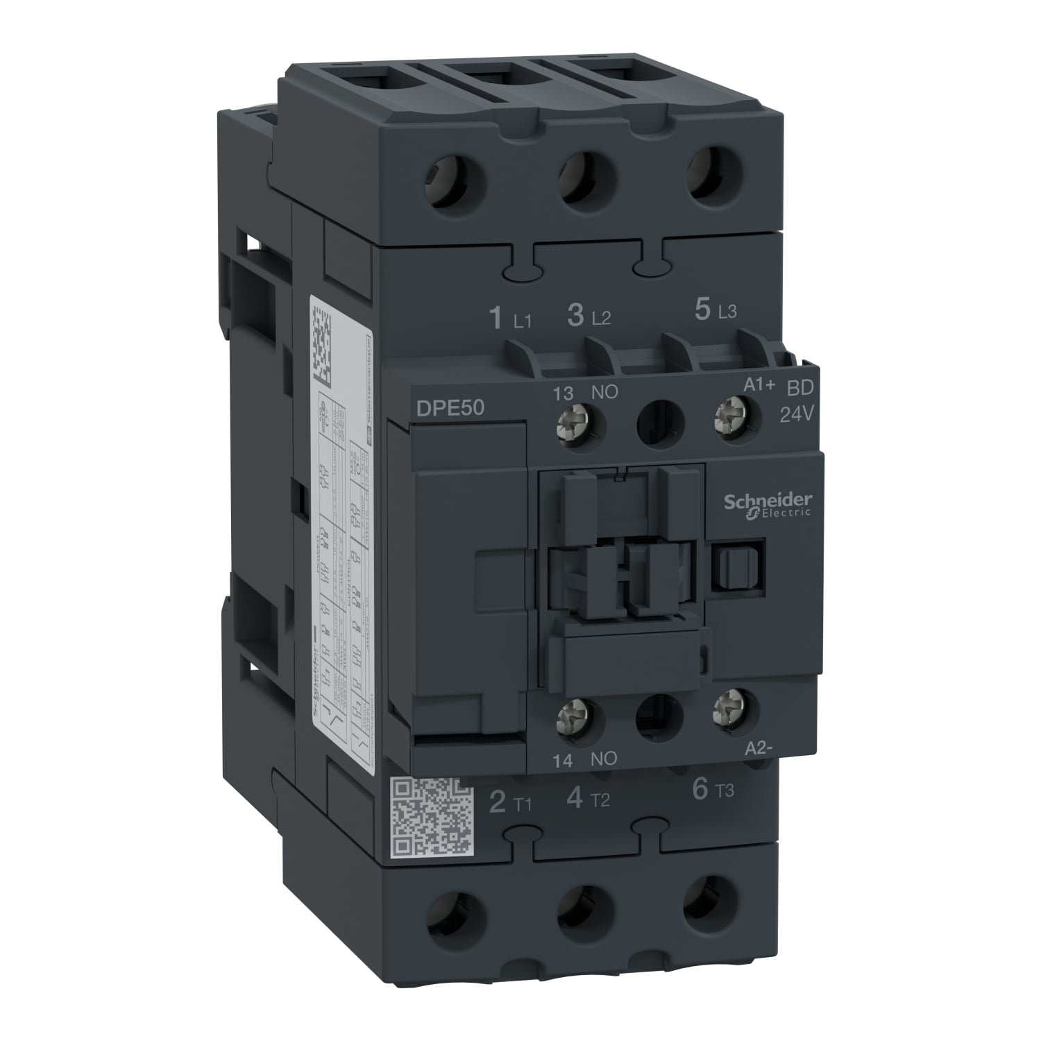 IEC contactor,Easy TeSys DPE,nonreversing,50A,3P,30HP at 480V AC,24VDC coil