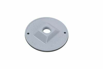 Weatherproof 4 RoundOutdoor Cluster Cover, Blank 1 Hole 1/2 With Gasket and Screws, Bronze