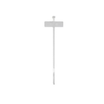 Identification Cable Tie, Natural Polyamide (Nylon 6.6) for Temperatures up to 85 Degrees Celsius (185 F) for Indoor Applications, Length of 91mm (3.6 Inches), Width of 2.54mm (1 Inch), Thickness of 1mm (0.04 Inch), Tensile Strength Rating of 80 Newtons (18 Pounds), Marking Pad Size of 25.4mm (1.0 Inch) x 8mm (0.3 Inch), Military Specified (MIL-SPEC MS3368-5-E), 100 Pack